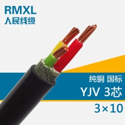 YJV 3*10交聯(lián)聚乙烯絕緣無氧銅三芯工業(yè)電纜