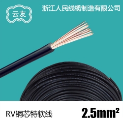 RV2.5平方 多股軟銅芯線(xiàn) 單芯導(dǎo)線(xiàn) 國(guó)標(biāo)電線(xiàn) 100米